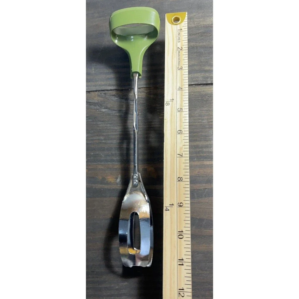 Mirro Earthgrown Vintage Canning Tongs Avocado Green Patented 1978